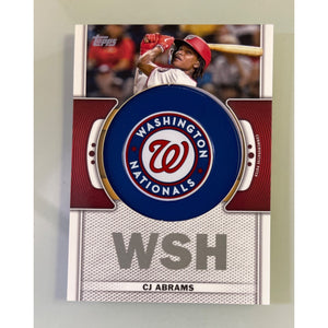 2023 Topps Series 1 Commemorative Team Logo Patch CJ Abrams Nationals TLP-CJA