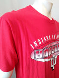 Indiana Hoosiers Tee Men's Large Joy Athletics Red Crew Neck Graphic T Shirt