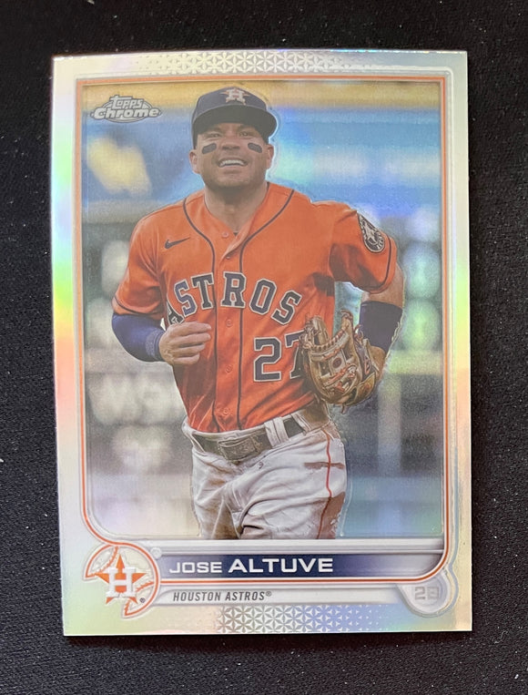 2022 Topps Chrome Baseball Refractor Jose Altuve Astros 6