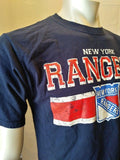 New York Rangers NHL Hockey Blue Short Sleeve Crew Neck Graphic T Shirt Size S