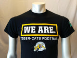 Tiger-Cats Football CFL Tee Men's Size Small Black Crew Neck Graphic T Shirt