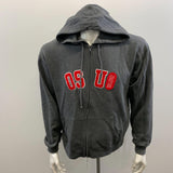 OSU Ohio State Buckeyes Full Zip Hoodie Men's Size Small Gray Long Sleeve Cotton Blend Jacket