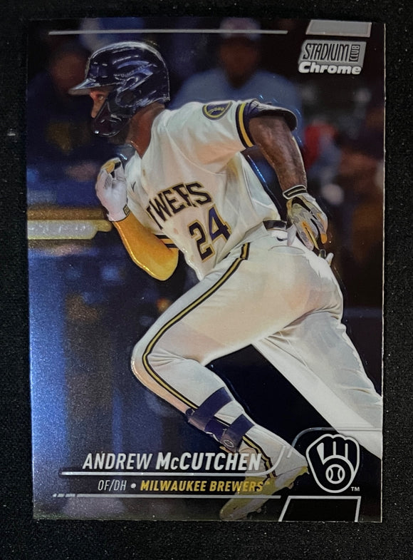 2022 Topps Stadium Club Baseball - Chrome - Andrew McCutchen - Brewers - 285