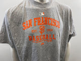 San Francisco Giants MLB Men's Majestic T Shirt Size XL Light Gray Crew Neck Cotton Blend