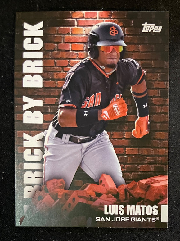 2022 Topps Pro Debut - Brick by Brick - Luis Matos - San Jose Giants - BB-18