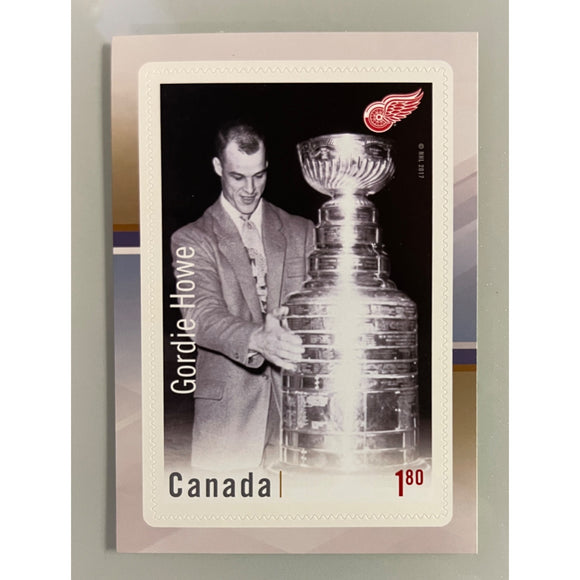 Canada Post NHL Souvenir Sheet Stamp 2017 Gordie Howe Detroit Red Wings $1.80