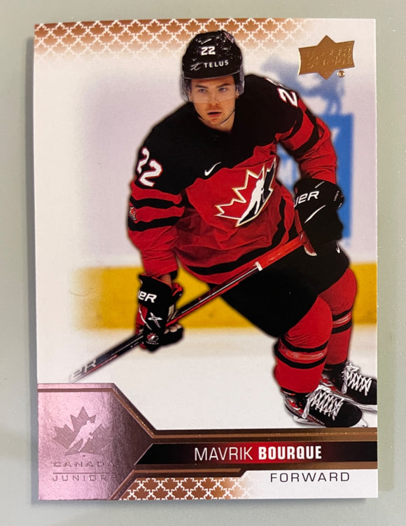 2022 Upper Deck Canada Juniors Rose Gold Mavrik Bourque 4