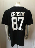 Pittsburgh Penguins Mens XL Black Cotton Pro Edge Sidney Crosby #87 T Shirt