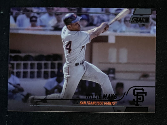 2022 Topps Stadium Club Baseball - Black Foil - Willy Mays - Giants - 175