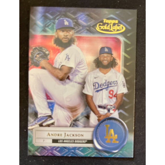 2022 Topps Gold Label - Black - Class 1 - Andre Jackson RC - Dodgers - 77