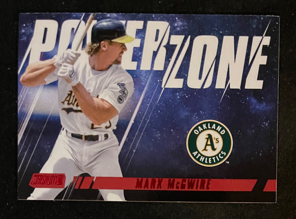 2022 Topps Stadium Club - Power Zone Red Foil - Mark McGwire - Athletics - PZ-17