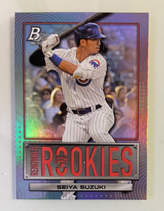 2022 Bowman Platinum Baseball - Renowned Rookies Seiya Suzuki RC Cubs RR-10