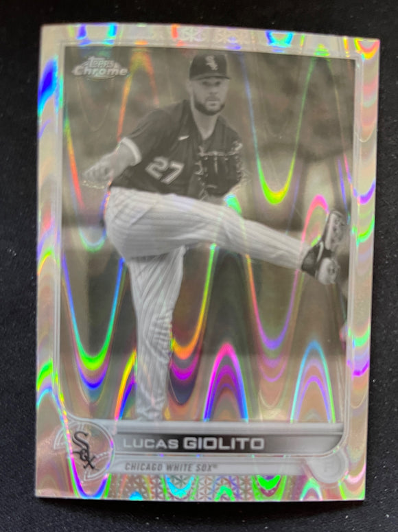 2022 Topps Chrome Baseball Black & White Raywave Lucas Giolito White Sox 94