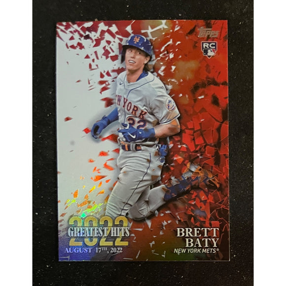 2023 Topps Series 1 2022 Greatest Hits Brett Baty RC Mets 22GH-3