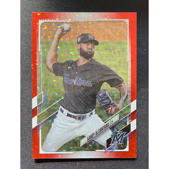 2021 Topps Series Two Baseball Red Foil #16/199 Sandy Alcantara Marlins 594