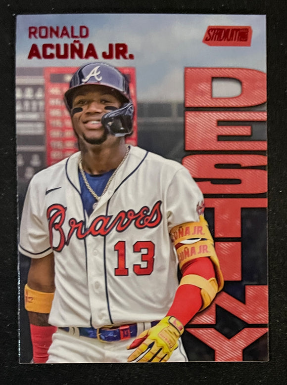 2022 Topps Stadium Club - Destiny - Red Foil - Ronald Acuna Jr. - Braves -2B