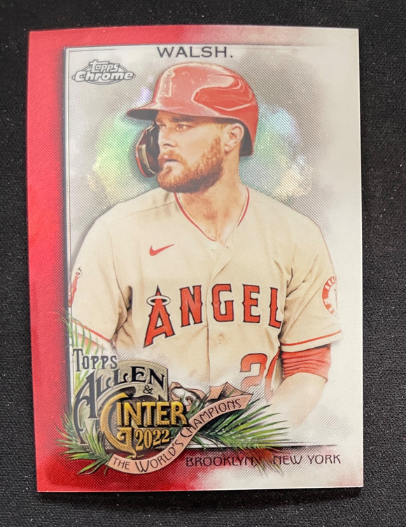 2022 Topps Allen & Ginter Chrome - Red #/5 - Jared Walsh - Angels - 151