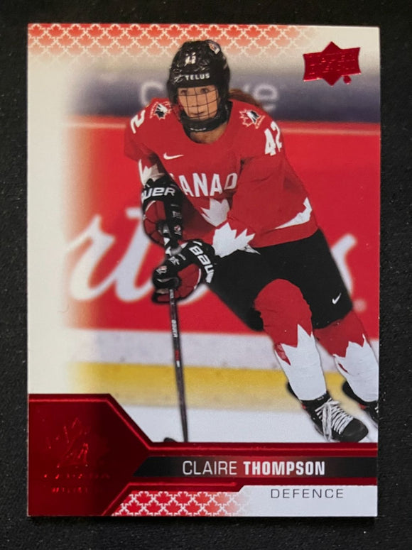 2022 Upper Deck Team Canada Juniors - Red - Claire Thompson - 62