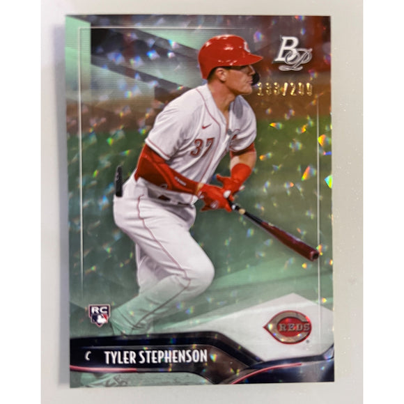 2021 Bowman Platinum - Foilboard #/299 - Tyler Stephenson RC - Reds - 10