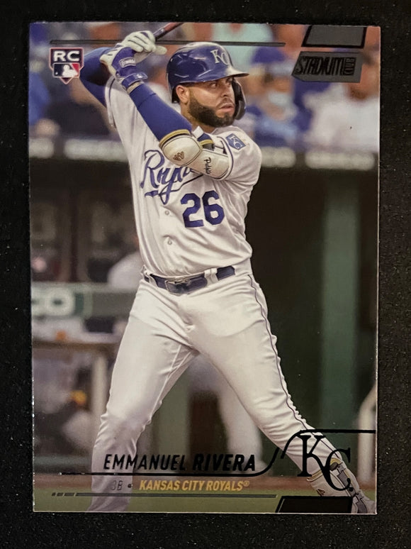 2022 Topps Stadium Club Baseball - Black Foil - Emmanuel Rivera RC- Royals - 43