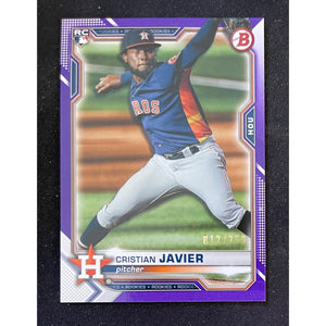 2021 Bowman Baseball Cristian Javier RC Purple 012/250 #83