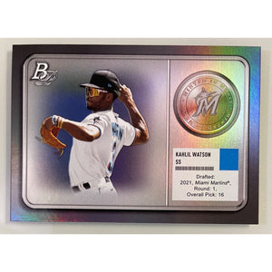 2022 Bowman Platinum Baseball Minted in Merit - Kahlil Watson Marlins MM-10