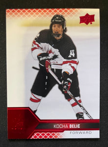 2022 Upper Deck Team Canada Juniors - Red - Kocha Delic - 21