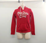 Ohio State Buckeyes Hoodie Women's Size XS Red Long Sleeve V Neck Drawstring Sweatshirt