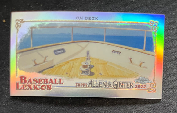 2022 Allen & Ginter Chrome Mini Refractor Baseball Lexicon On Deck BL-10