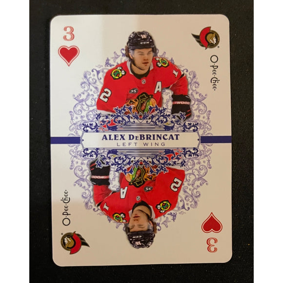 2022-23 O-Pee-Chee Hockey - Playing Card 3 of Hearts - Alex DeBrincat - Senators