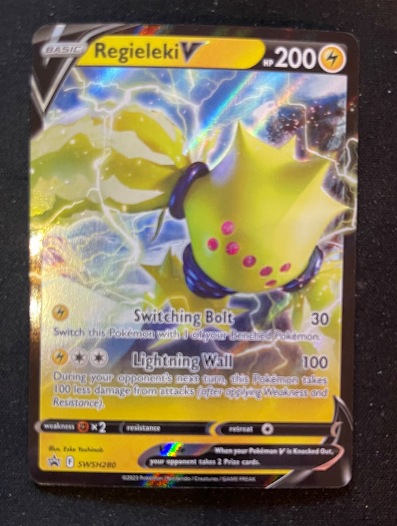 Regieleki V - SWSH280 - Pokemon Promo Sword & Shield Ultra Rare Holo Card NM