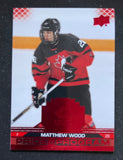 2022 Upper Deck Team Canada Juniors Pride of the Program Red Matthew Wood 98