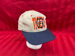 Detroit Tigers MLB Baseball Vintage Tie Back Adjusatable Hat Cap Embroidered