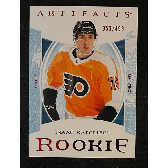 2022-23 Upper Deck Artifacts Hockey -  Rookie - Ruby #/499 - Isaac Ratcliffe - Flyers - 196