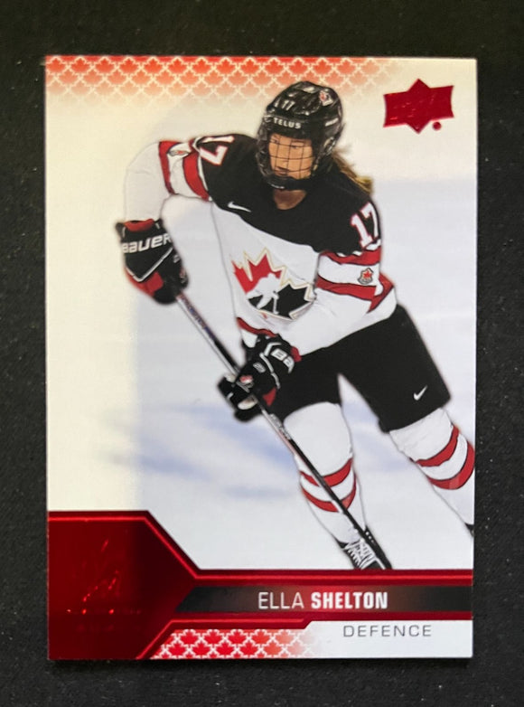 2022 Upper Deck Team Canada Juniors - Red - Ella Shelton - 49