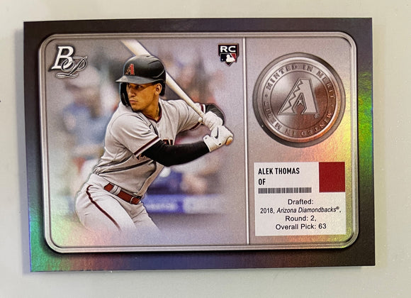 2022 Bowman Platinum Baseball Minted in Merit - Alek Thomas RC Diamondbacks MM-5