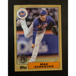 2022 Topps Update Baseball 1987 35th Anniversary Max Scherzer Mets 87TBU-4