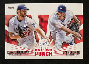 2023 Topps Series 1 One Two Punch Kershaw Greinke Dodgers 12P-19