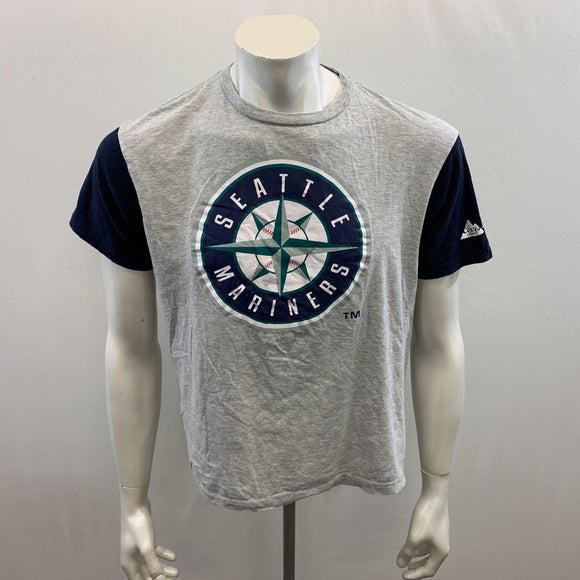 Seattle Mariners MLB Baseball Tee Men's Size Large Gray Short Sleeve Graphic T Shirt