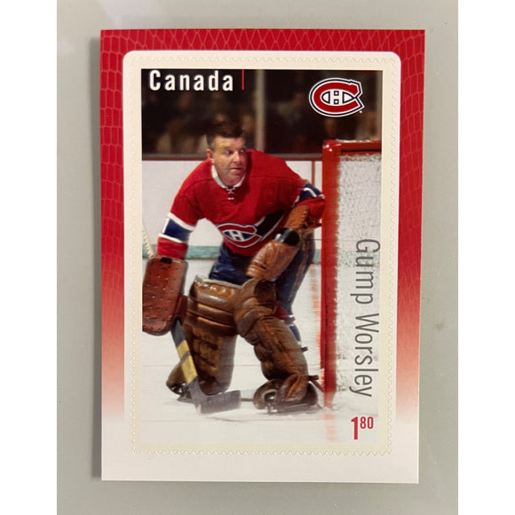 Canada Post NHL Souvenir Sheet Stamp 2015 Gump Worsley Montreal Canadiens $1.80