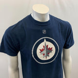 Winnipeg Jets #33 Dustin Byfuglien Reebok T Shirt NHL Men's Size Medium Blue Graphic Tee