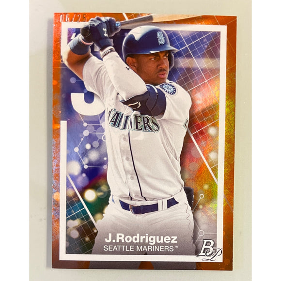 2021 Bowman Platinum Orange #/25 Precious Elements Julio Rodriguez Mariners PE-9