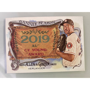 2022 Allen & Ginter Banner Season 2019 Justin Verlander Astros BS-29