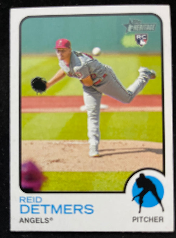 2022 Topps Heritage Baseball - Reid Detmers RC- Angels - 24