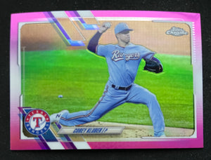 2021 Topps Chrome Baseball - Pink Refractor - Corey Kluber - Rangers - 34