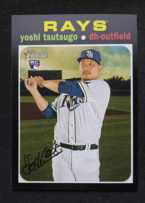 2020 Topps Heritage High Number - Yoshi Tsutsugo RC - Rays - 548