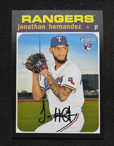 2020 Topps Heritage High Number - Jonathan Hernandez RC - RAngers - 506