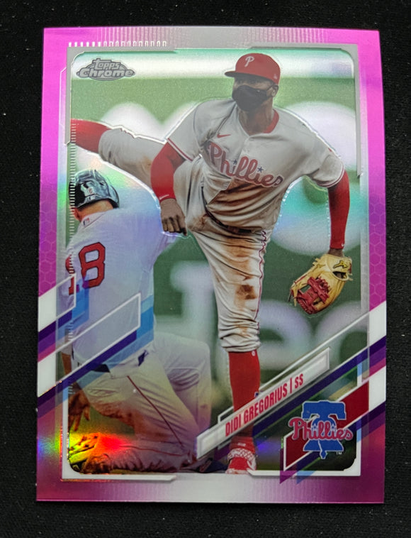 2021 Topps Chrome Baseball - Pink Refractor - Didi Gregorius - Phillies -181