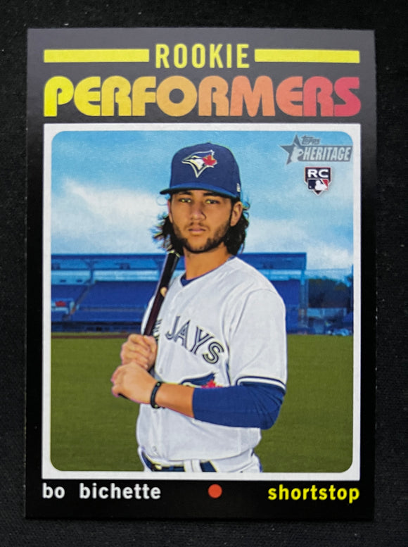 2022 Topps Heritage High Number - Rookie Performers - Bo Bichette RC - Blue Jays - RP-2