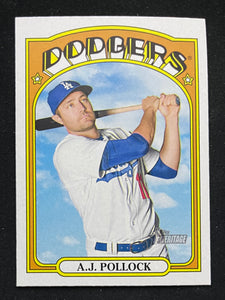 2021 Topps Heritage Baseball - High Number Short Print SP - A.J. Pollock - Dodgers - 498